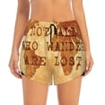 thumbnail image 4 of Lsque Not All Those Who Wander Are Lost2 Printed Women's Running Shorts with Liner Pockets,Elastic Quick Dry Workout Athletic Gym Yoga Shorts,Womens High Waist Shorts-X-Large, 4 of 9