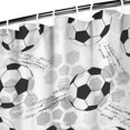 thumbnail image 3 of Gray Soccer Balls Pattern Shower Curtain 36"x72" ,Bathroom Decorative Shower Curtains Set with 12 Hooks,Modern Waterproof Washable Shower Curtain, 3 of 6