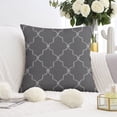 thumbnail image 3 of Comfort and Style: Gray White 18x18 Decorative Pillow Covers - Revamp your space in seconds, 3 of 7