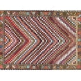 thumbnail image 1 of Ahgly Company Machine Washable Indoor Rectangle Traditional Brown Red Area Rugs, 5' x 7', 1 of 7