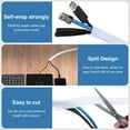 thumbnail image 2 of Nilight Cable Sleeve, 25ft-1/2inch Cord Management Sleeves, Braided Sleeving, Split Self Wrapping Wire Loom for Computer Electrical Automotive Harness Protector Organizer, White, 2 of 8