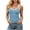 Light Blue, variant on hoksml Women Color Block Trim V Neck Ribbed Tank Top Slim Fit Double Strap Sleeveless Cami for Summer Daily Layering