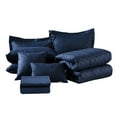 thumbnail image 2 of NC 10 Piece Bed in a Bag Cal King Size Comforter Set Bedding Set, Plaid Pattern, Navy, 2 of 5