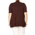 thumbnail image 4 of Women's Plus Size Casual  Open Front  Short Sleeve Cardigan, 4 of 5