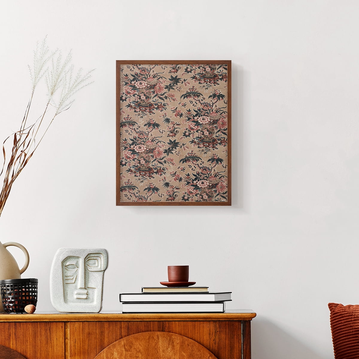 Vintage Abstract Print LXVII - 10in. x 8in. Vintage Framed Print in Walnut Wood Frame