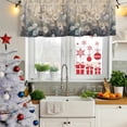 thumbnail image 5 of Flower Floral Curtain Valances for Windows, Kitchen Valance Window Treatments Panel 2 Pack, Retro Abstract Modern Minimalist Smear Art Rod Pocket Short Curtains for Bathroom Bedroom 60 x 18 Inch, 5 of 8