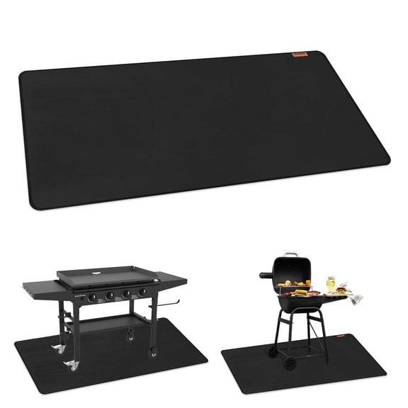 72 x 39 inches Large Under Grill Mat for Outdoor Grill, Double-Sided Fireproof Deck and Patio Protector Mat, Indoor Fireplace/Fire Pit Mat, Oil-Proof Waterproof BBQ Protector Mat