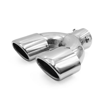 Dual Stainless Pipes - Stainless Steel Auto Car Dual Exhaust Muffler Tip Fits for 1