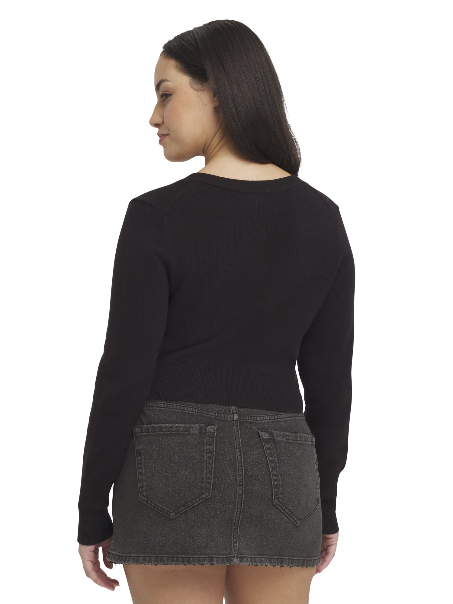 Mills by Millie Bobby Brown Women's Long Sleeve Crop Cardigan, Sizes XXS-XXL