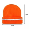 thumbnail image 2 of ZWP Bright Color Firefighter Reflective Beanie Winter Safety Night Running Knitted Hat Warm Cuff Hat, 2 of 5