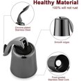 thumbnail image 2 of BETTFOR Bouchons à Vin avec Bouchon sous Vide en Acier Inoxydable et Bouchons Réutilisables en Silicone, Étanche Garde le Vin Frais, Adapté aux Bouteilles Rouges et Blanches (Noir, 1 Pack), 2 of 7