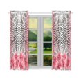 thumbnail image 2 of BSDHOME Floral and Geometric Window Curtain Kitchen Curtain 26x39 inches (Two Pieces), 2 of 3