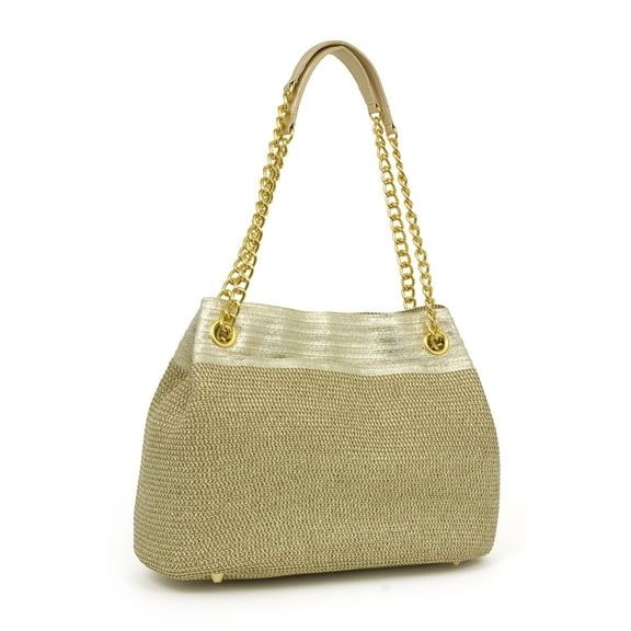 Magid Women's Straw Handbag with Chain