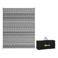 thumbnail image 2 of Outsunny Outdoor Rug & Bag, 8' x 10' Plastic Rug, Gray Cream Boho, 2 of 9