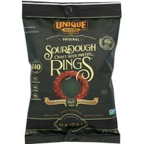 Unique Snacks - Unique Pretzels Sourdough Craft Beer Pretzel Rings, 2.12 Ounce Bags, 50.88 Ounce Total (Pack of 24)