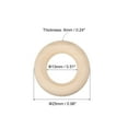 thumbnail image 2 of Paquete de 100 anillos de madera natural de 25mm (1"), círculos de madera sin terminar de 6mm, 2 of 7