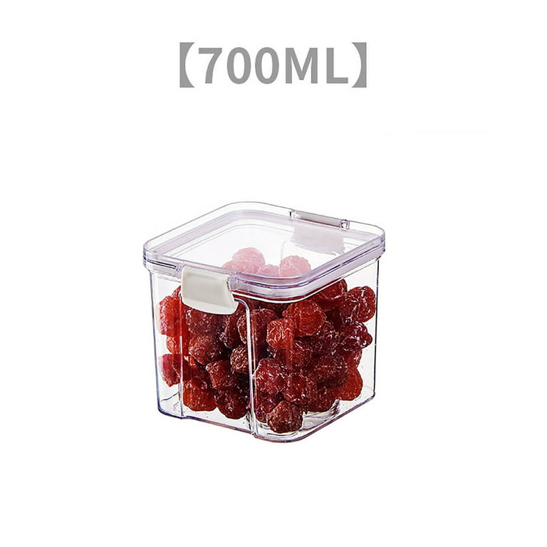 Jeashchat Food Storage Containers BPA Free Plastic Airtight Food Storage Canisters for Flour, Sugar, Baking Supplies Plastic Fresh Pot Container, Size
