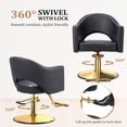 thumbnail image 6 of UBesGoo Barber Chair, Heavy Duty Salon Stool, Hydraulic Pump 360° Swivel, Black Gold, 6 of 7