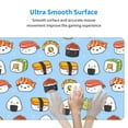 thumbnail image 6 of Disketp Gaming Mouse Pad Kawaii Sushi (2) Pattern Large Mouse Mat Long Extended Desk Pad Non-Slip Rubber Mice Pads Stitched Edges Thin Pad (11.8x31.5 Inch), 6 of 9