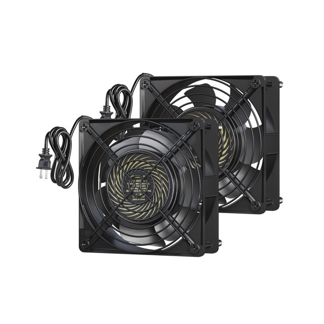 Paquete de 2 ventiladores de corriente alterna DEWENWILS, 120 mm, impermeable, 18 W, 120 V