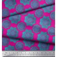 thumbnail image 2 of Soimoi Georgette Viscose Fabric Floral Mandala Print Sewing Fabric Yard 42 Inch Wide, 2 of 3
