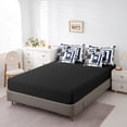 thumbnail image 4 of YST Navy Blue Square Comforter Set For Teen Boys King Lack White Grey Geometric 7 Piece Bed In A Bag Geometry Striped Bedding Set For Kids Men,Abstract Line Grids Bed Set, 4 of 5