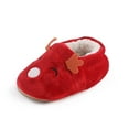 thumbnail image 5 of Otqutp Toddler Clearance Christmas Booties Soft Baby Santa Winter Warm Slippers Snow Boots Crib Shoes Soft Bottom Warm Socks Children Crib Shoes(Red,6-9 Months), 5 of 9