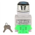 thumbnail image 1 of 3 Position Key Operated Rotary Switch 2 Keys 22mm Mount LAY37-20Y/31, 1 of 5
