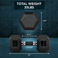 thumbnail image 3 of Dumbbell Rubber Grip lbs - lbs Single - Heavyweight Dumbbell for Multifunctional Full Body Workout and Strength Training, 3 of 7