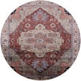thumbnail image 1 of Ahgly Company Indoor Round Mid-Century Modern Chestnut Brown Oriental Area Rugs, 8' Round, 1 of 6