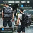 thumbnail image 6 of Cooler Fishing Backpack with Rod Holders 45L Large Water-resistant Tackle Bag for Men and Fathers, 6 of 7