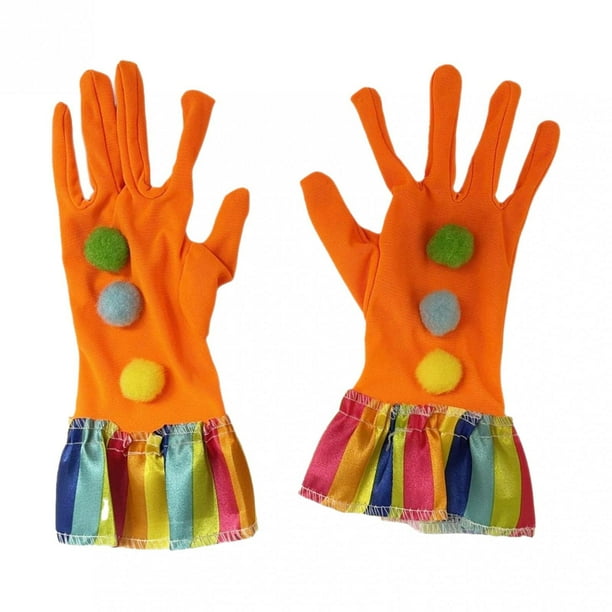 Guantes de payaso para Halloween, regalo divertido y adorable para fiestas navideñas, ideales para juegos de rol. Naranja