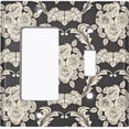 thumbnail image 2 of Metal Light Switch Plate Outlet Cover (Damask Rose Black - Single Rocker Single Toggle), 2 of 2