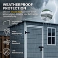 thumbnail image 2 of 5 x 3 ft Resin Outdoor Storage Shed, Lofka Plastic Storage Shed, Heavy Duty Floors, Colorfast, Double Lockable Doors for Garden and Backyard, 2 of 8