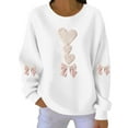 thumbnail image 5 of Taqqpue Women Valentine Day Sweatshirt Love Heart Printed Pullover Sweatshirt Cute Long Sleeve Crew Neck Casual Plus Size Top for Women, 5 of 5
