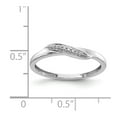 thumbnail image 3 of Solid 14k White Gold Diamond Ring Band Size 6 (.03 cttw.), 3 of 4
