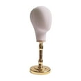 thumbnail image 3 of Xuanheng Mannequin Head Model Multipurpose Display Holder for Glasses Headset Beige with gold base, 3 of 8