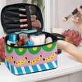 thumbnail image 3 of HELLHERO Banana Stripe Fun Polyester Portable Cosmetic Bag Case Makeup Bag Zipper Storage Bag, 3 of 3
