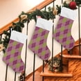 thumbnail image 7 of Coolnut 1 PCS Christmas Stocking Plaid Big Warm 17.7 x 12 Inch Hanging Xmas Stockings Decoration for Family Holiday Party Ornaments Decor Fireplace, 7 of 7