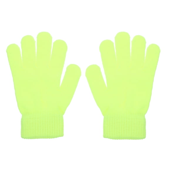 MERRYHAPY 4 Pairs Winter Warm Gloves, Fluorescent Yellow Outdoor Gloves, Versatile Cold Weather Accessories