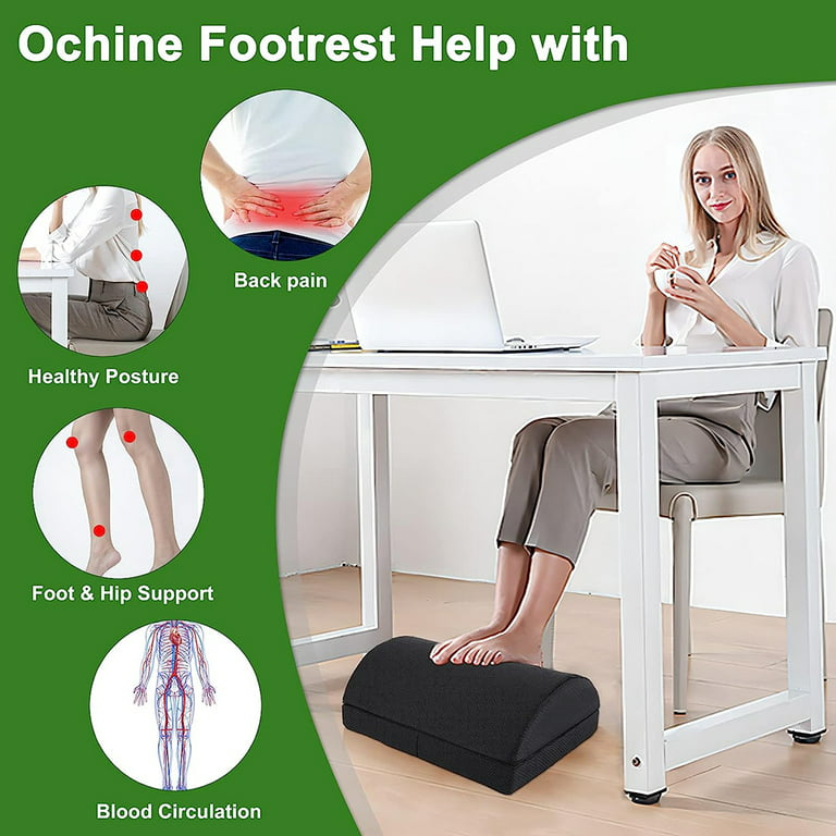 Foot Rest for Under Desk at Work Versatile Foot Stool Knee Pain Relief 4  Height