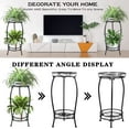 thumbnail image 5 of Plant Stand Indoor Outdoor 2 Tier 27" Tall Metal Potted Holder Flower Pot Stand Heavy Duty Plant Shelf Rustproof Iron Multiple Plant Round Supports Rack for Planter Corner Garden Balcony Patio, 5 of 6