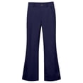 thumbnail image 4 of HAOTAGS Girls School Uniform Pants, Elatic Waist Solid Color Flared Pants Navy Size 7, 4 of 5
