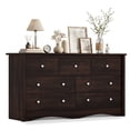 thumbnail image 2 of Lacoo 7 Drawers Wooden Dresser for Bedroom, 47'' Modern Storage Chest of Drawers for Living Room, Brown, 2 of 9