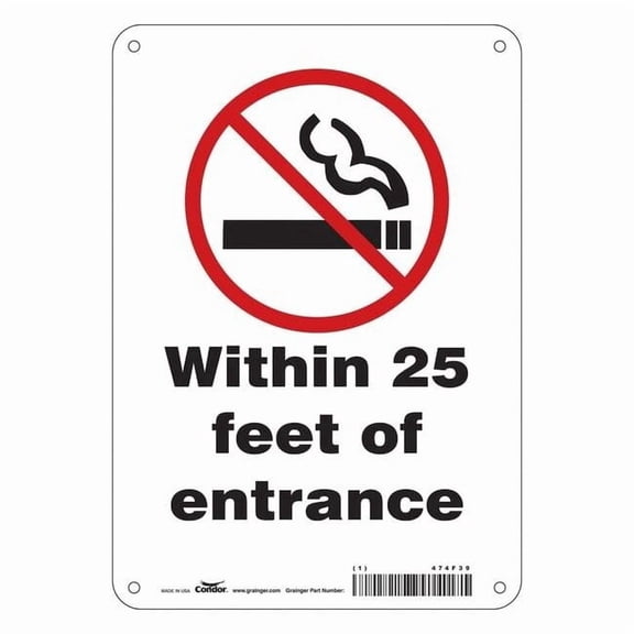 Condor Safety Sign, 10" H, 7 in W,  Horizontal Rectangle, English, 474F39 474F39