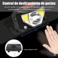 thumbnail image 4 of Lámpara Cabeza  Bloosom Led Linterna Minera Recargable Usb Con Sensor Negro, 4 of 4
