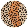 thumbnail image 3 of Leopard Print Pattern Round Small Area Rug, Print Non Slip Washable Floor Mat, Soft Throw Rug for Living Room, Powder Room Entryway, Bathroom, Bedside, 3 of 6