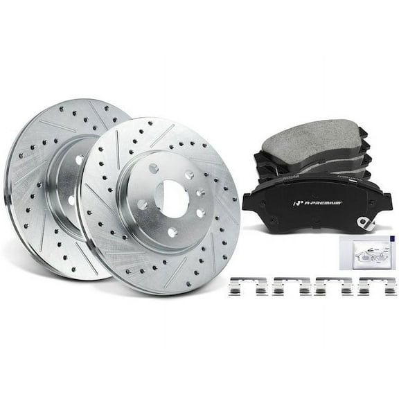 Front Brake Pad and Rotor Kit 6 - Compatible with 2011 - 2015 Chevy Cruze 2012 2013 2014