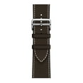 thumbnail image 4 of Circoclve Leather Band for Apple Watch 49mm 45mm 42mm 44mm,Genuine Leather Replacement Bracelet Strap for iwatch Series 9 8 Ultra 7 6 5 4 3 2 1 SE Gilr Women Men - Ebony, 4 of 6