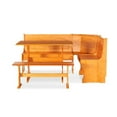 thumbnail image 3 of Linon Chelsea Corner Dining Nook Set with Storage in Solid Natural Wood, 3 of 14